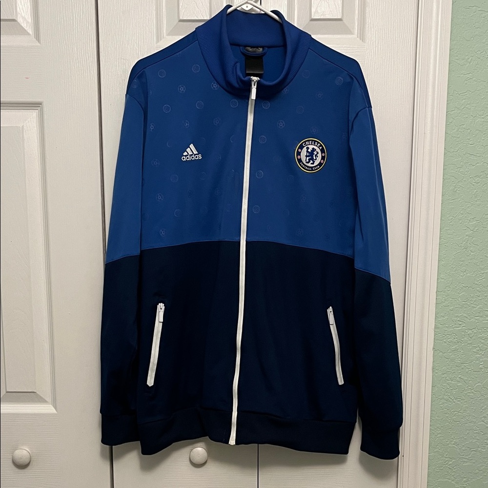 Adidas Men's Two-Tone Blue Chelsea Bomber Jacket